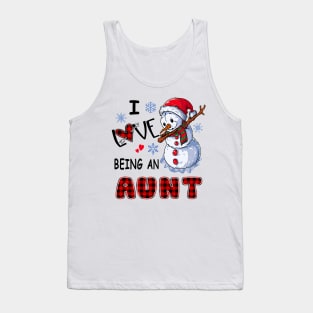 Chirstmas Snowman I Love Being An Aunt Tank Top